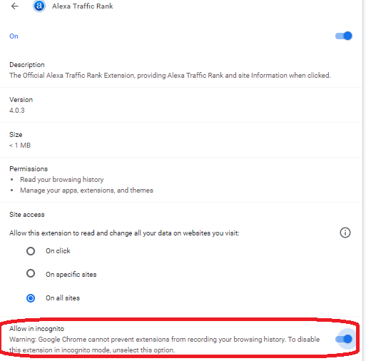 Chrome extensions को incognito mode में कैसे use करें