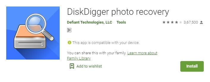 Disk digger Photo Recovery 