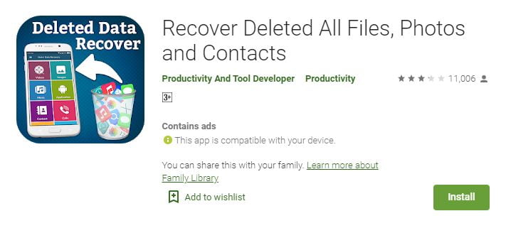 Recover Deleted All Files, Video, Photo and Contact 