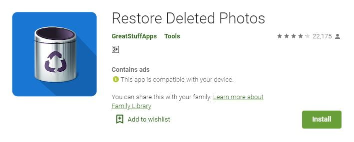 Restore deleted Photos
